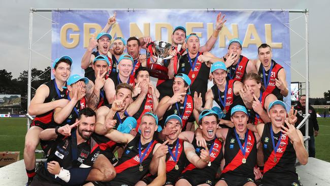 North Launceston celebrate winning the 2019 TSL grand final. Picture: NIKKI DAVIS-JONES