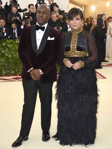 Cory Gamble and Kris Jenner at the 2018 Met Gala in New York City. Picture: AP