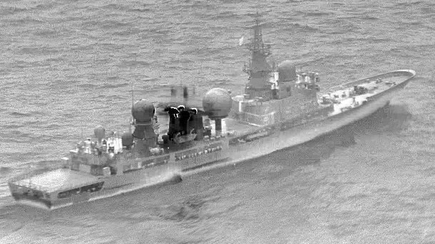 Imagery of a second People’s Liberation Army (Navy) General Intelligence Ship, the Haiwangxing (AGI-792) approaching Australia’s east coast via the Solomon Sea on 15 July 2021.