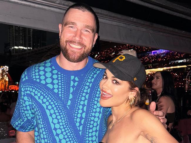 Travis Kelce and Rita Ora at one of Taylor Swift’s Sydney shows. Picture: Instagram