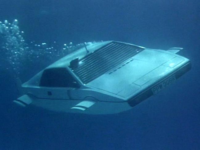 Bond’s famous Lotus Esprit submersible car from The Spy Who Loved Me.