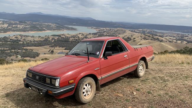 Alex Bowen, of Scoresby, says this 1992 Subaru Brumby can go anywhere. 
