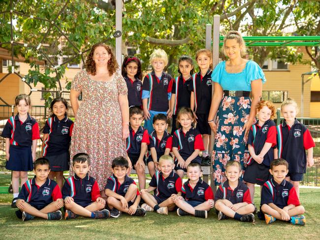 My First Year 2023: Harristown State School Prep Turtles teacher Carlie McLaughlin (left) and teacher aide Danielle Rogers, March 2023. Picture: Bev Lacey