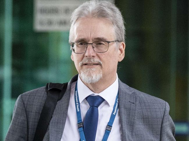 DNA inquiry. Shaun Drummond (acting director General QLD Health) leaving Brisbane Magistrates Court.Picture: Matthew Poon