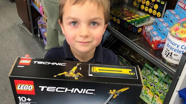 After saving $143 in small change a reader’s son bought himself Lego.