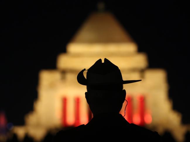 MELBOURNE, AUSTRALIA - NewsWire Photos, APRIL 25, 2024. The dawn service on ANZAC day at the Shrine of Remembrance in Melbourne.  Picture: NCA NewsWire / David Crosling