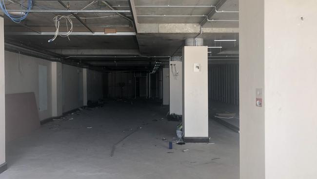 The gutted interior of the closed down Austrian Beer Bar restaurant on The Strand at Dee Why on Friday. Picture: Jim O'Rourke