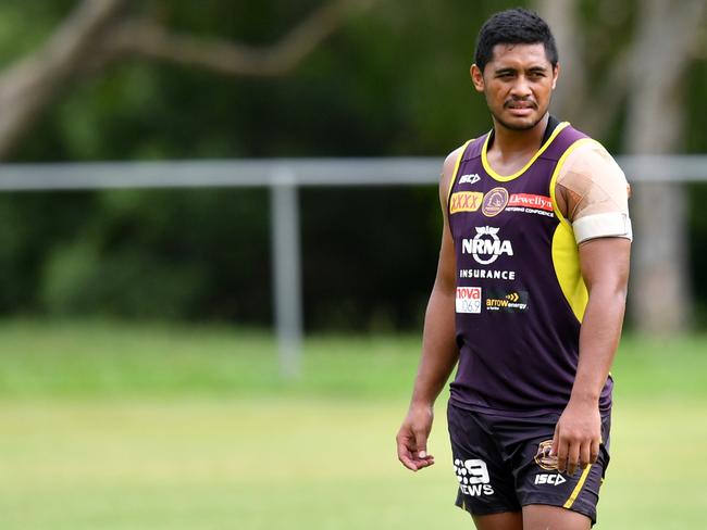 Anthony Milford during Broncos training.