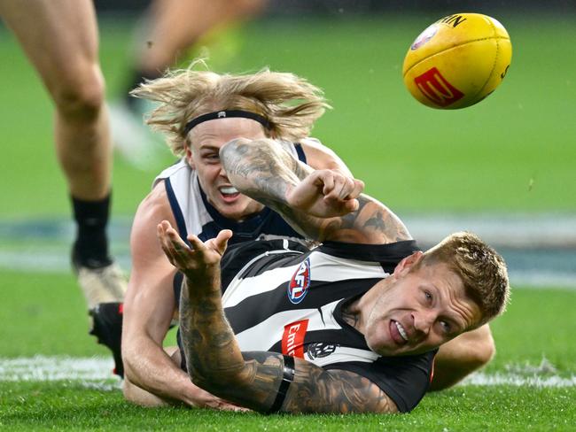Jordan De Goey is struggling to have an impact. Picture: Quinn Rooney/Getty Images