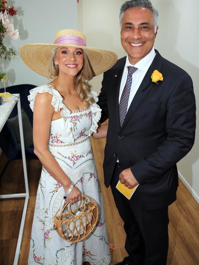 Latitude CEO Ahmed Fahour with his partner Hannah Holmes. Picture: Aaron Francis