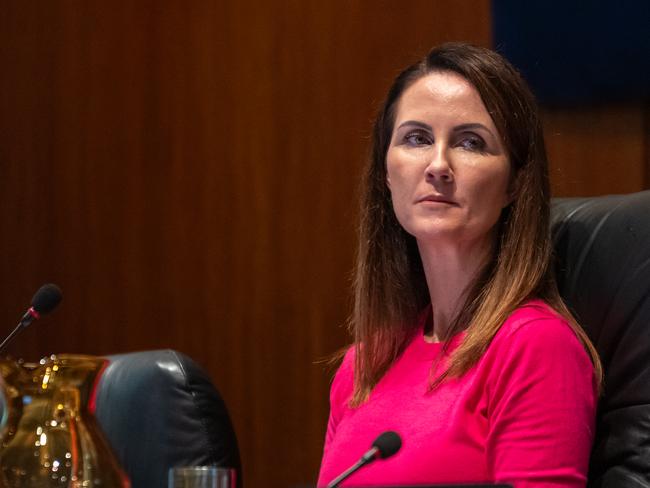 Cairns Regional Council Mayor Amy Eden during the ordinary Council meeting on June 5th. Picture Emily Barker.