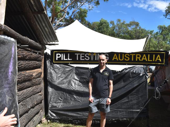 Professor Malcom McLeod, lead chemist with Pill Testing Australia at Rabbits Eat Lettuce 2024 in the Southern Downs (Photo: NRM)