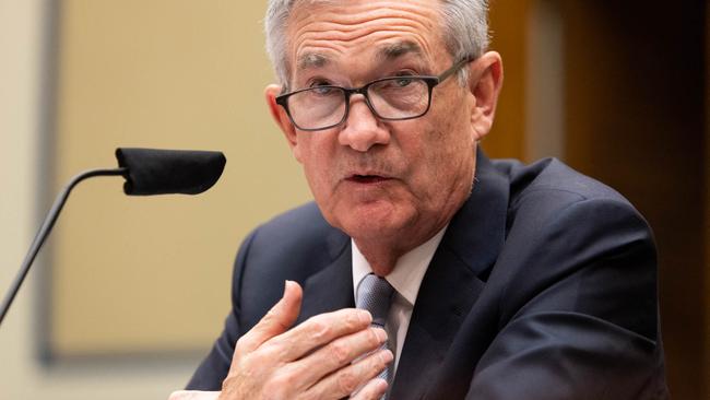 Federal Reserve Board chairman Jerome Powell said inflation “has been higher than we’ve expected and a little bit more persistent than we had expected and hoped”. Picture: AFP