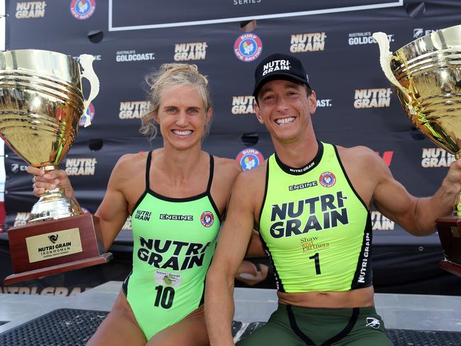 Harriet Brown and Ali Day have been crowned the 2022 Nutri-Grain Ironwoman and Ironman champions. Picture credit: Harvpix