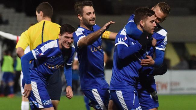 South Melbourne scored a stunning comeback against Dandenong City. Picture: Tony Gough