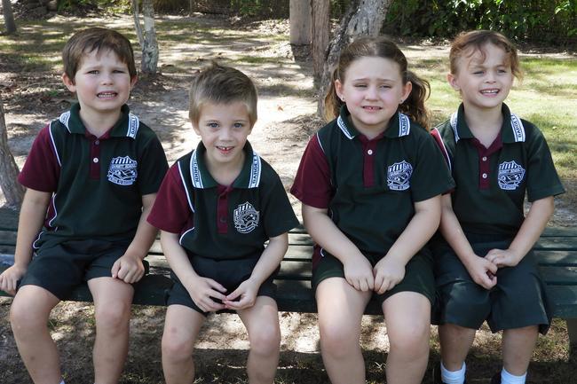 Gargett State School 2022 Preppies Tallas Mann, Mac Bezzina, Zahra Vassallo, Avah Harry. Picture: Contributed MKY2022PREP