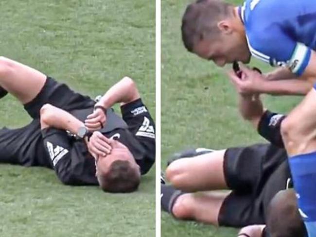 Vardy blows whistle of injured referee