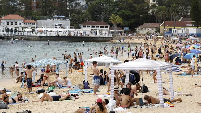 JANUARY 5, 2024: People at the beach at Manly wharf.Picture: Damian Shaw