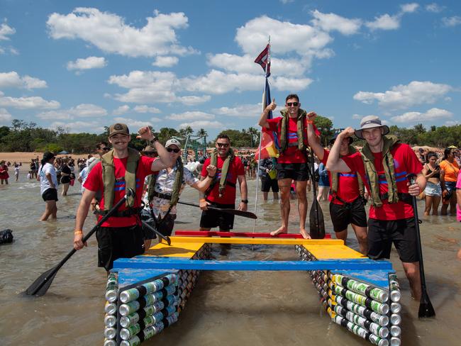 Darwin Beer Can Regatta at Mindil Beach, 2024. Picture: Pema Tamang Pakhrin