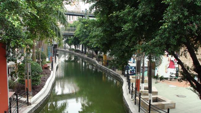 Portion of Canal outside New South China Mall, Dongguan, China.