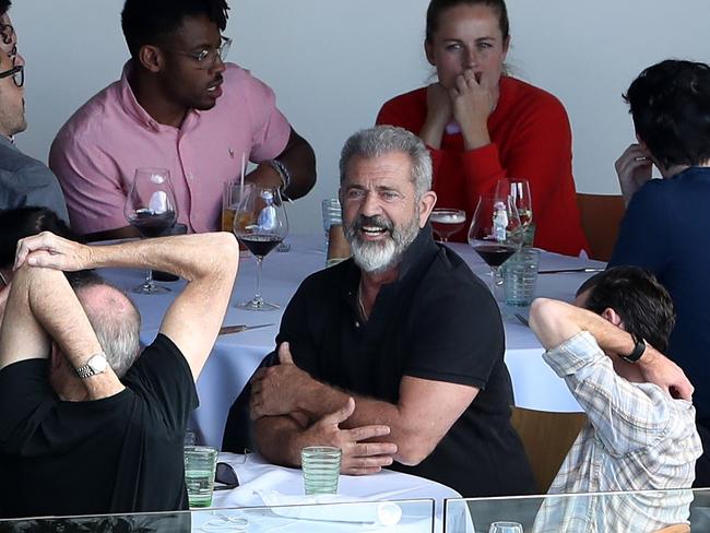 Mel Gibson dines at Stokehouse Q at South Bank yesterday. Picture: Liam Kidston