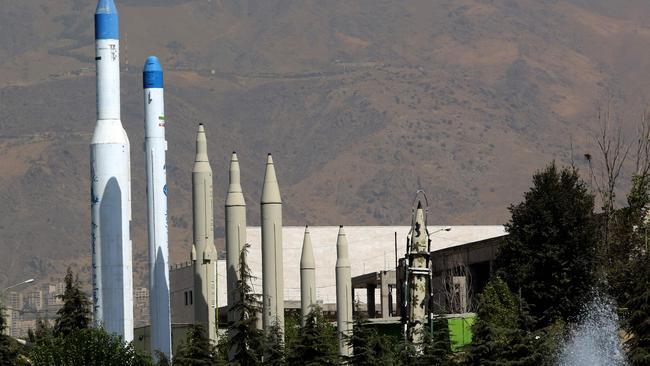 Iranian missiles at Tehran's Islamic Revolution and Holy Defence museum. Picture: AFP.