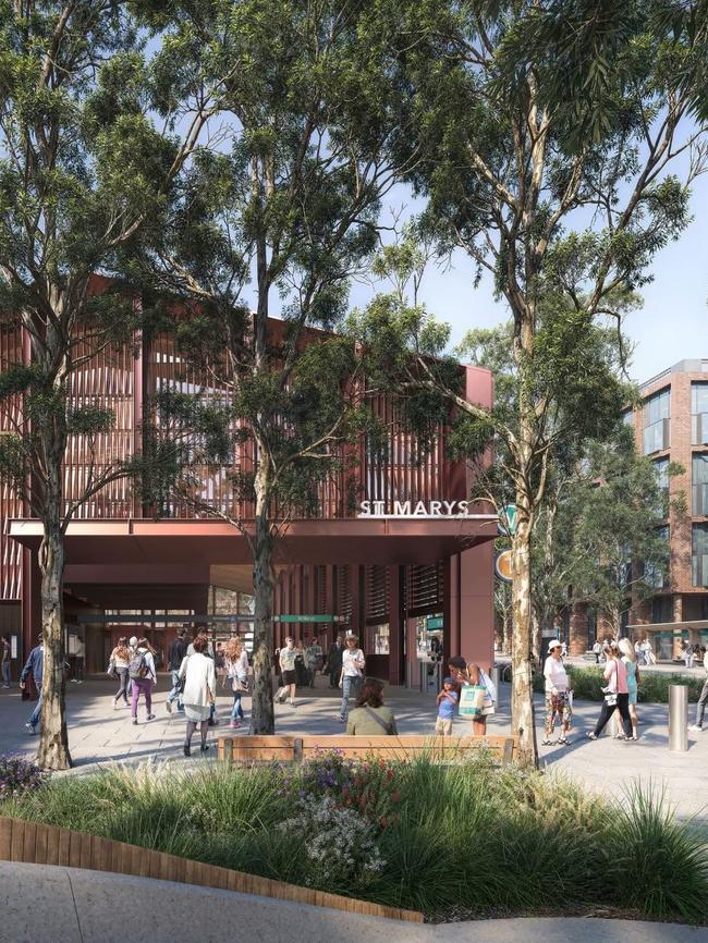 St Marys features a precinct surrounded housing and shops. Picture: Sydney Metro