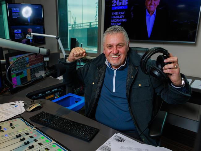 Ray Hadley celebrated his 20th year unbeaten in the morning time slot at 2GB Radio earlier this year. Picture: Justin Lloyd