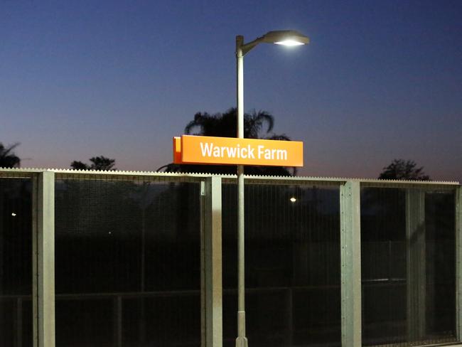 Body discovered on the platform at Warwick Farm train station around 4.30 am Sunday morning.