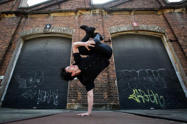 Dancer and choreographer Josh Mu at Carriageworks, Sydney. Mu is creating a dance work for Sydney Dance Company’s New Breed project. Picture: Liam Driver