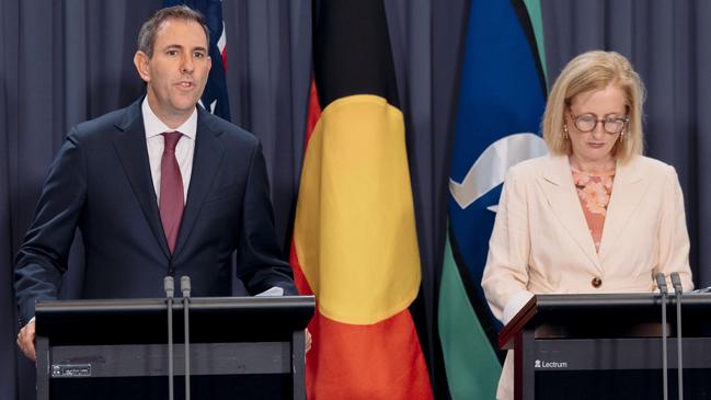 Jim Chalmers and Finance Minister Katy Gallagher to this point have kept a relatively tight hold on the government’s purse strings. Picture: NCA NewsWire / David Beach