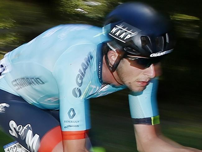 Herald Sun Tour Stage 2. Yarra Glen to Moe. Chris Harper of team State of Matter Maap in the break with Yuma Koishi during todays stage . Pic: Michael Klein