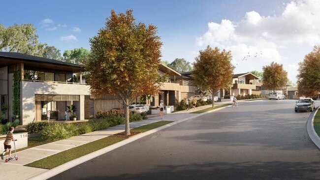 Artist impressions of the Aqualand Bellevue development at the St Joseph's site in Baulkham Hills.