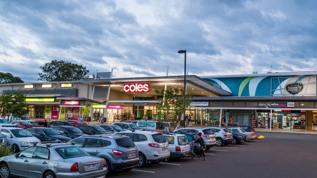 Peregian Springs shopping centre on the Sunshine Coast. The centre became a major staging hub for emergency services during the 2019 bushfires.