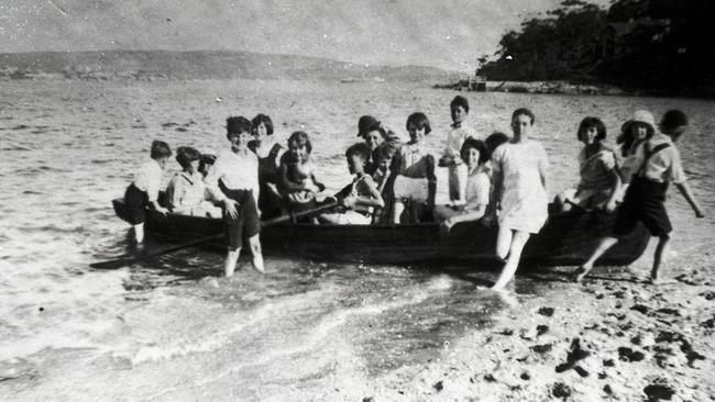 A picnic group at Forty Baskets Beach in the late 1920s. Picture Northern Beaches Library