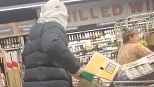 A person stealing alcohol from a northern suburbs bottle shop during the middle of the day. Picture: TikTok