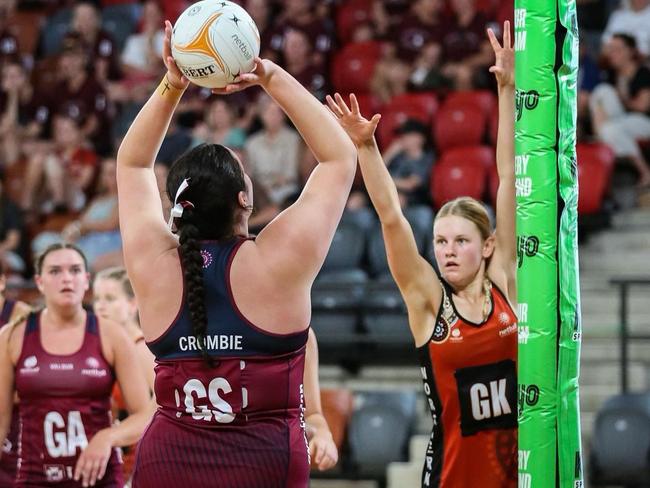 Tia Crombie playing for Queensland Under-17s, 2023