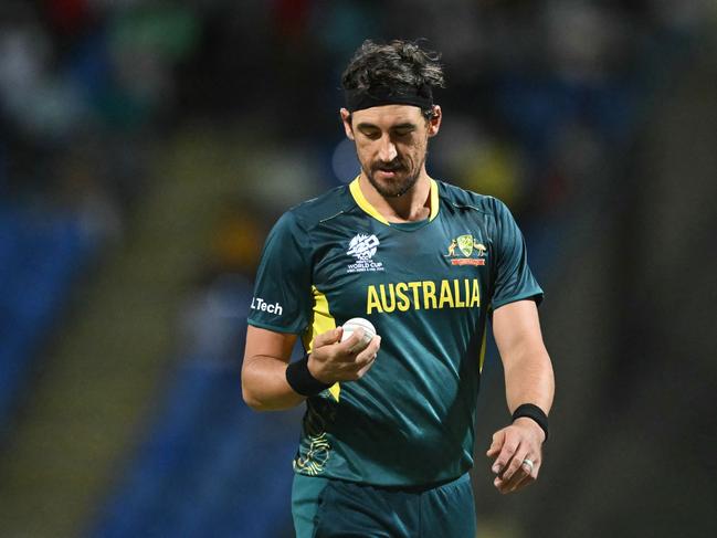 Australia's Mitchell Starc inadverdently helped South Africa end their World Cup curse. Picture: AFP