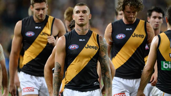 Richmond’s Dustin Martin is in a form slump. Picture: Daniel Wilkins