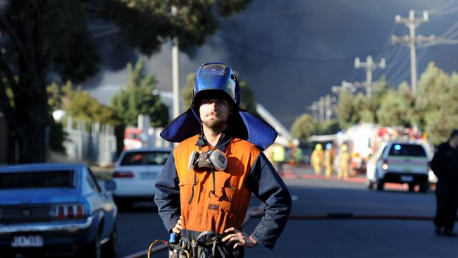 Alex Powell escaped from a neighbouring factory. Picture: Andrew Henshaw