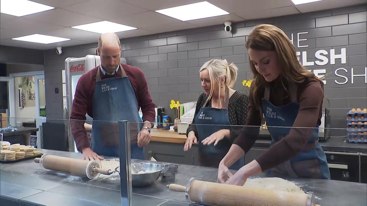 William and Kate make Welsh cakes ahead of St David’s Day