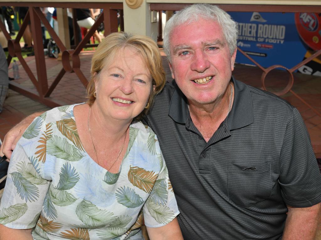 Footy fans enjoying the Norwood Food and Wine Festival on Sunday. Picture: Brenton Edwards