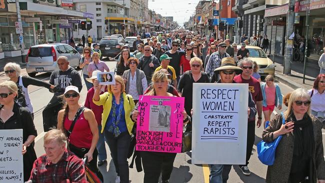 The march in Sydney Rd, Brunswick.