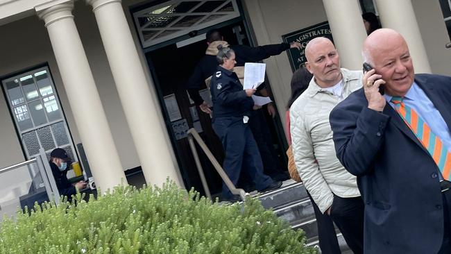 Brian Amatruda, leaving the Wonthaggi Magistrates Court after his first appearance.