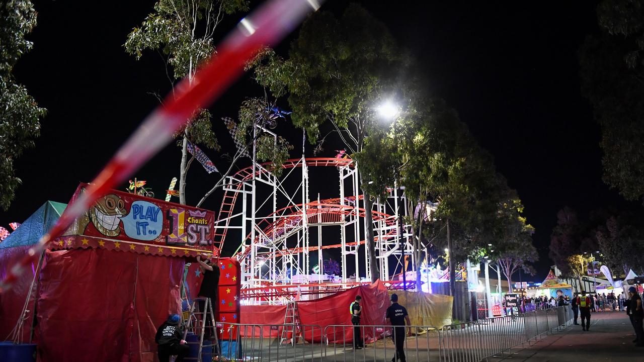 The ride was fenced off after 6pm on Sunday. Picture: Morgan Hancock