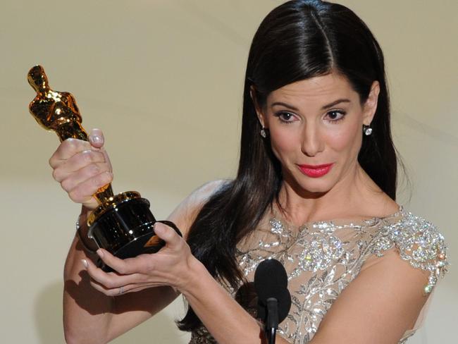 Sandra Bullock gives her acceptance speech at the 82nd Academy Awards.