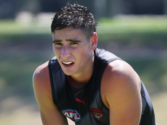 Essendon Training at the Hanger. Saturday, February 1. 2025. Picture: David Crosling