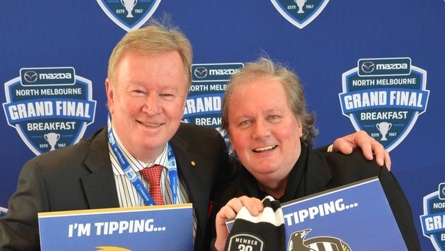 Darren James (right) is tipped to take over Denis Walter’s (left) 3AW afternoon show. Picture: Fiona Byrne.