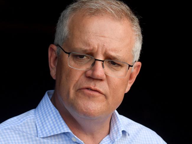 Prime Minister Scott Morrison at Simsha Fruit Processing business in Townsville. Picture: Evan Morgan