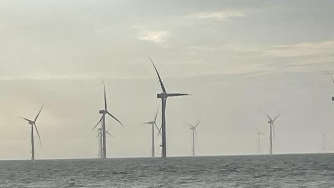 The giant Formosa wind farm off shore in the Taiwan Straits.